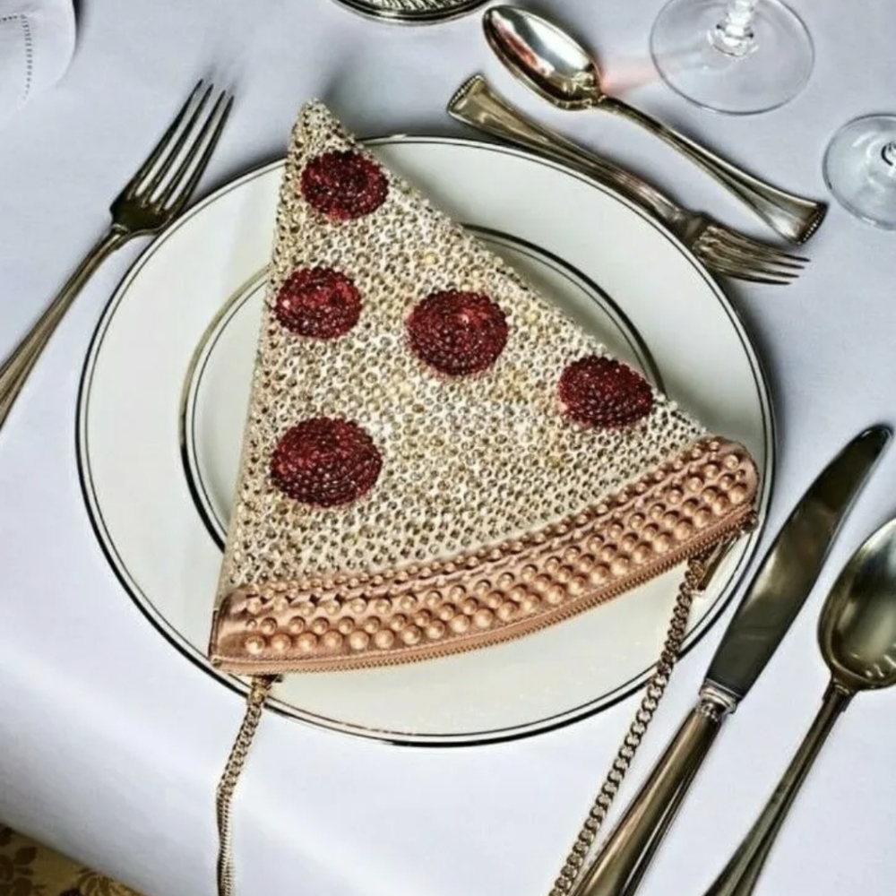 NWT RARE KATE SPADE 3D CRYSTAL PIZZA SLICE CROSSBODY BAG PURSE